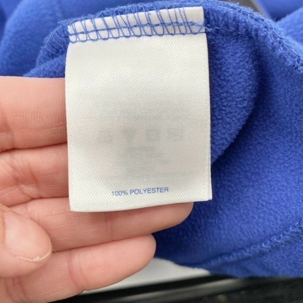 Lands End Women's Fleece Mid Weight Full Zip Jacket Blue Size M Zip Up Pockets - Picture 10 of 12
